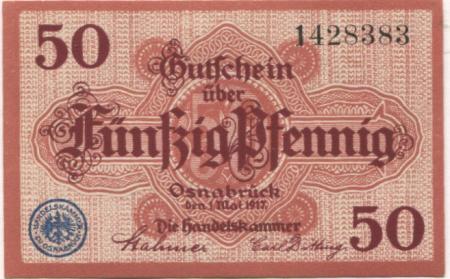 Osnabrück - Handelskammer - 1.5.1917 - 50 Pfennig 