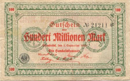 Osnabrück - Handelskammer - 1.9.1923 - 100 Millionen Mark 