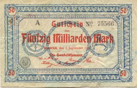 Osnabrück - Handelskammer - 1.9.1923 - 50 Milliarden Mark 