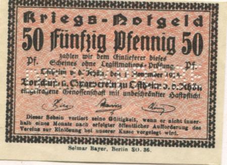 Ostheim - Vorschuss- und Sparverein eGmuH - 1.11.1918 - 50 Pfennig 