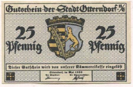 Otterndorf - Stadt - Mai 1920 - 25 Pfennig 
