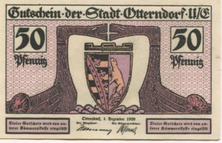 Otterndorf - Stadt - 1.12.1920 - 50 Pfennig 