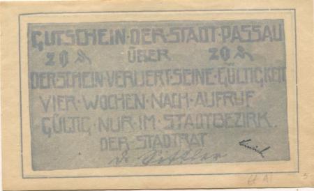 Passau - Stadt - -- - 20 Pfennig 