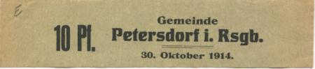 Petersdorf (heute: PL-Piechowice) - Gemeinde - 30.10.1914 - 10 Pfennig 