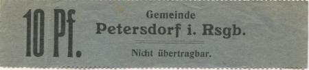 Petersdorf (heute: PL-Piechowice) - Gemeinde - -- - 10 Pfennig 