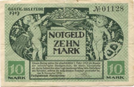 Pfarrkirchen - Stadt - 8.11.1918 - 1.2.1919 - 10 Mark 