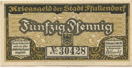 Pfullendorf - Stadt - 3.10.1917 - 50 Pfennig 