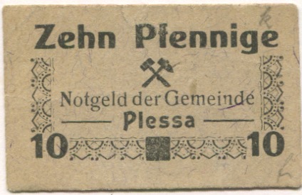 Plessa - Gemeinde - -- - 10 Pfennig 