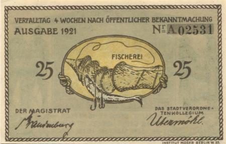 Plön - Stadt - 1921 - 25 Pfennig 