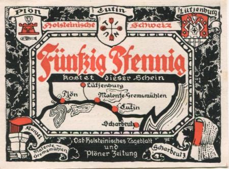 Plön - Ostholsteinisches Tageblatt und Plöner Zeitung - -- - 50 Pfennig 