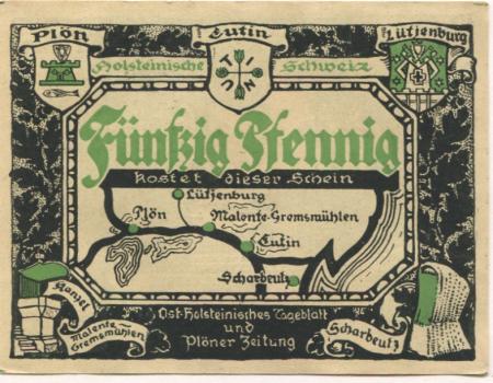 Plön - Ostholsteinisches Tageblatt und Plöner Zeitung - -- - 50 Pfennig 