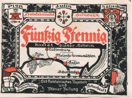 Plön - Ostholsteinisches Tageblatt und Plöner Zeitung - -- - 50 Pfennig 
