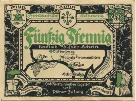 Plön - Ostholsteinisches Tageblatt und Plöner Zeitung - -- - 50 Pfennig 