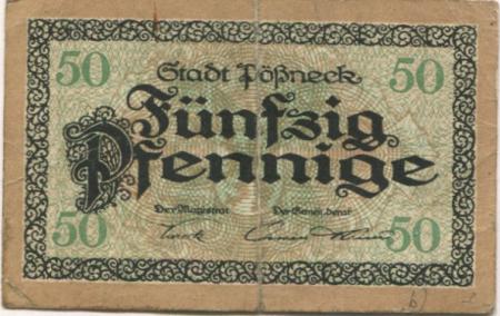 Pößneck - Stadt - -- - 50 Pfennig 