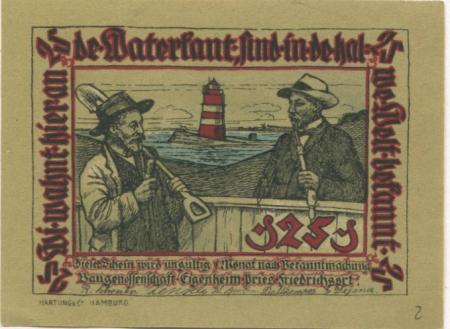 Pries und Friedrichsort (heute: Kiel) - Baugenossenschaft Eigenheim - -- - 25 Pfennig 