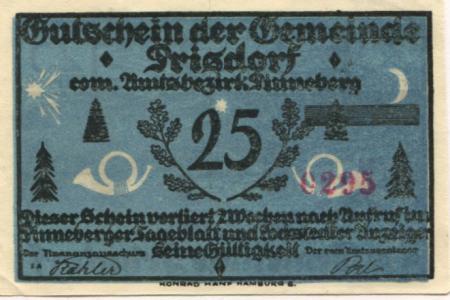 Prisdorf - Gemeinde - -- - 25 Pfennig 