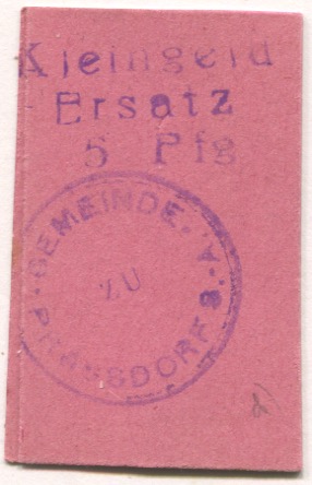 Prößdorf (heute: Lucka) - Gemeinde - -- - 5 Pfennig 