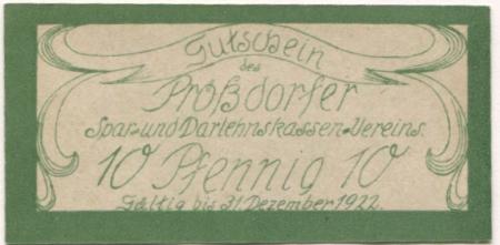 Prößdorf (heute: Lucka) - Spar- und Darlehnskassen-Verein - - 31.12.1922 - 10 Pfennig 