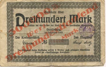 Quedlinburg - Stadt - -- - 300000 Mark 