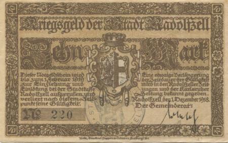 Radolfzell - Stadt - 1.12.1918 - 1.2.1919 - 10 Mark 