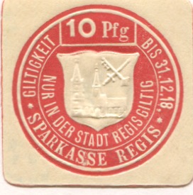Regis - Sparkasse - - 31.12.1918 - 10 Pfennig 