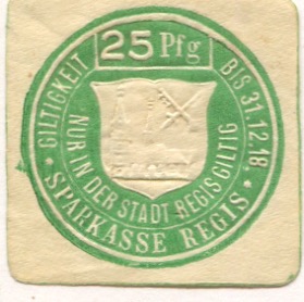 Regis - Sparkasse - - 31.12.1918 - 25 Pfennig 