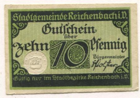 Reichenbach - Stadt - --  - 10 Pfennig 