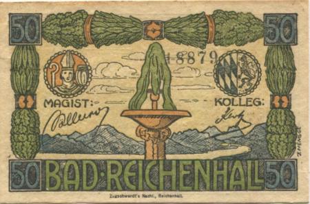 Reichenhall (Bad) - Stadt - 1919 - 50 Pfennig 