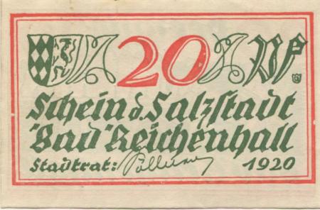 Reichenhall (Bad) - Stadt - 1920 - 20 Pfennig 