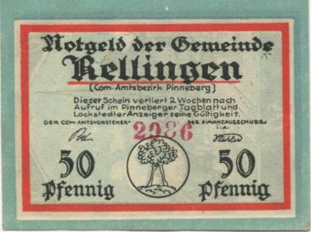 Rellingen - Gemeinde - -- - 50 Pfennig 