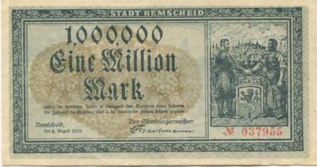 Remscheid - Stadt - 11.8.1923 - 1 Million Mark 