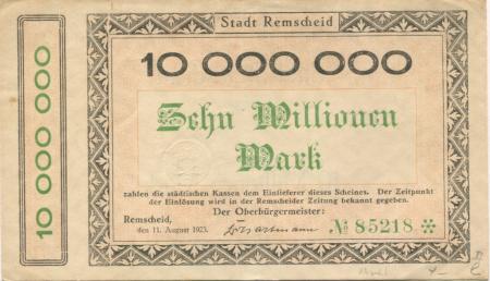 Remscheid - Stadt - 11.8.1923 - 10 Millionen Mark 