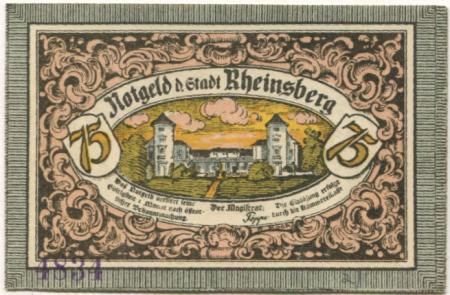 Rheinsberg - Stadt - -- - 75 Pfennig 