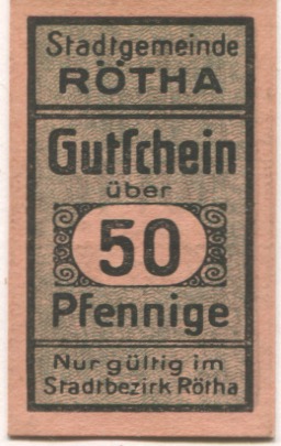 Rötha - Stadt - -- - 50 Pfennig 