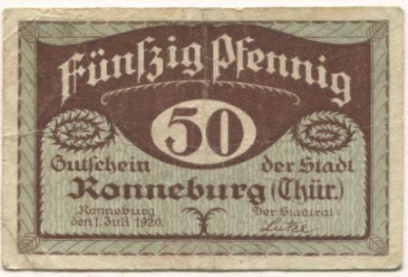 Ronneburg - Stadt - 1.7.1920 - 50 Pfennig 