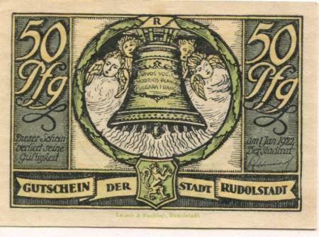 Rudolstadt - Stadt - - 1.1.1922 - 50 Pfennig 