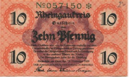 Rüdesheim - Rheingaukreis - 28.11.1919 - 10 Pfennig 