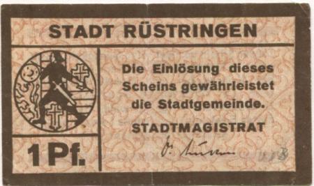 Rüstringen (heute: Wilhelmshaven) - Stadt - -- - 1 Pfennig 
