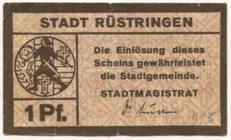 Rüstringen (heute: Wilhelmshaven) - Stadt - -- - 1 Pfennig 