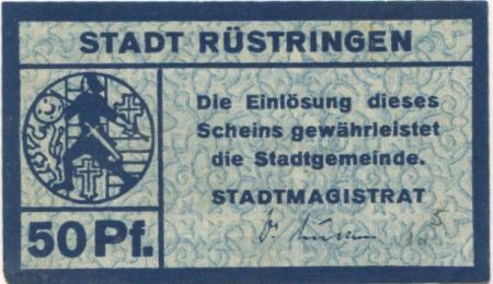 Rüstringen (heute: Wilhelmshaven) - Stadt - -- - 50 Pfennig 