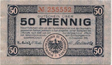 Saarbrücken - Handelskammer - 13.12.1916 - 50 Pfennig 