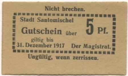 Santomischel (heute: PL-Zaniemysl) - Stadt - - 31.12.1917 - 5 Pfennig 