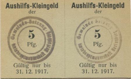 Satzung (heute: Marienberg) - Gemeinde - - 31.12.1917 - (10) Pfennig 