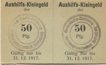 Satzung (heute: Marienberg) - Gemeinde - - 31.12.1917 - (100) Pfennig 