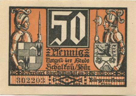 Schalkau - Stadt - - 31.10.1921 - 50 Pfennig 