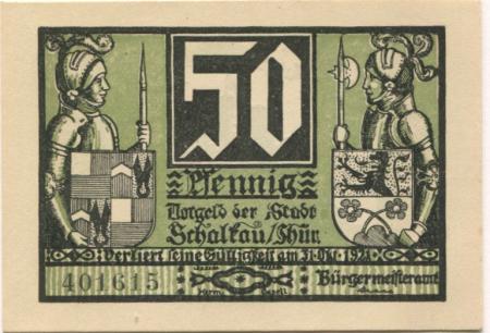 Schalkau - Stadt - - 31.10.1921 - 50 Pfennig 