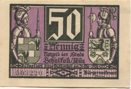 Schalkau - Stadt - - 31.10.1921 - 50 Pfennig 
