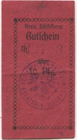 Schildberg (heute: PL-Ostrzeszow) - Kreis - - 1.6.1917 - 10 Pfennig 