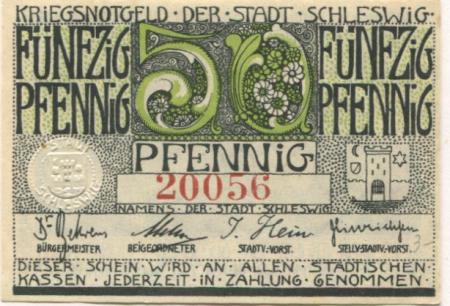 Schleswig - Stadt - 1918 - 50 Pfennig 