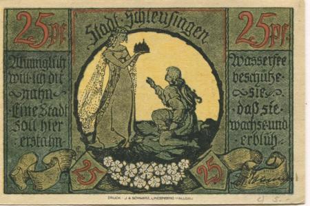 Schleusingen - Stadt - -- - 25 Pfennig 